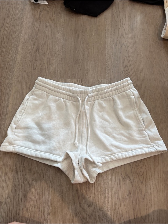 TNA Pants - TNA cozy fleece Women's White Drawstring Lounge Shorts